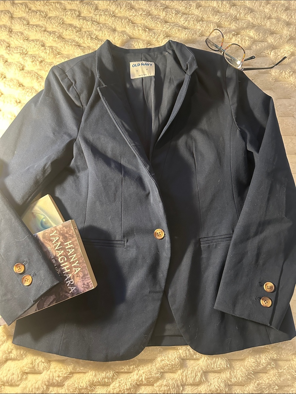 Old Navy Navy Single-Button Blazer Jacket